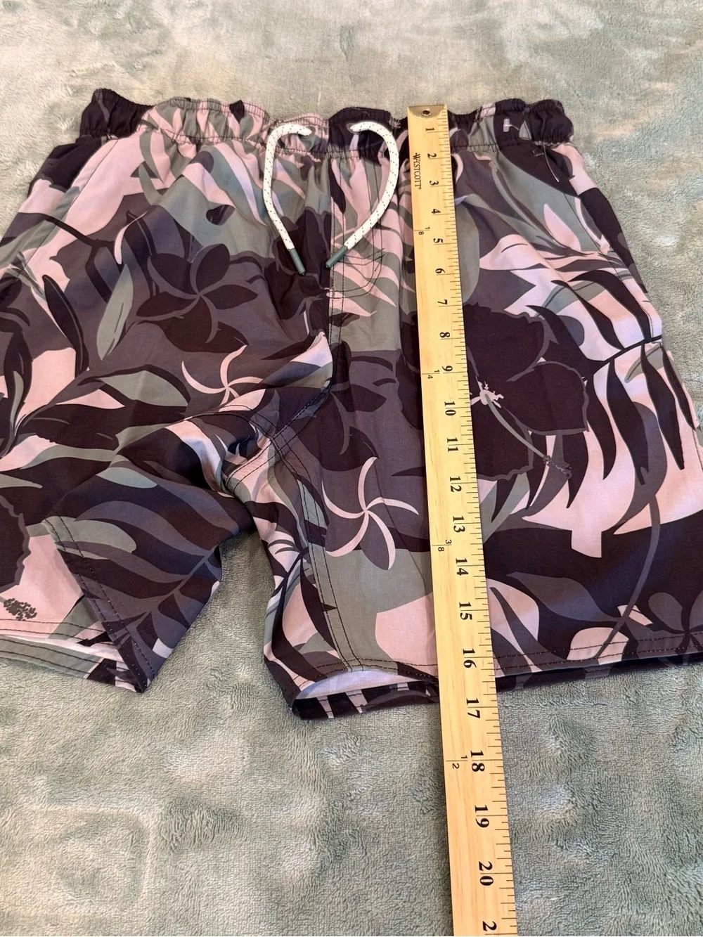 Laguna Swim Men’s Small Floral Swim Trunks 6” Inseam UPF 50+ NWT